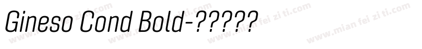 Gineso Cond Bold字体转换